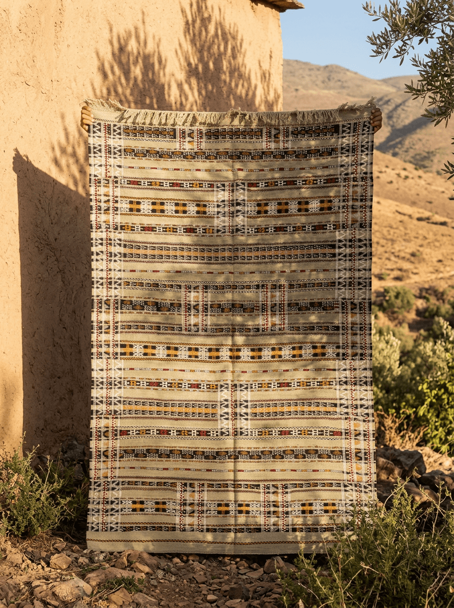 Handwoven Moroccan Statement Rug