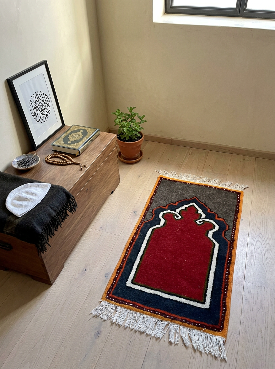 Taznakht Rug — 122 × 70 cm (Mihrab)