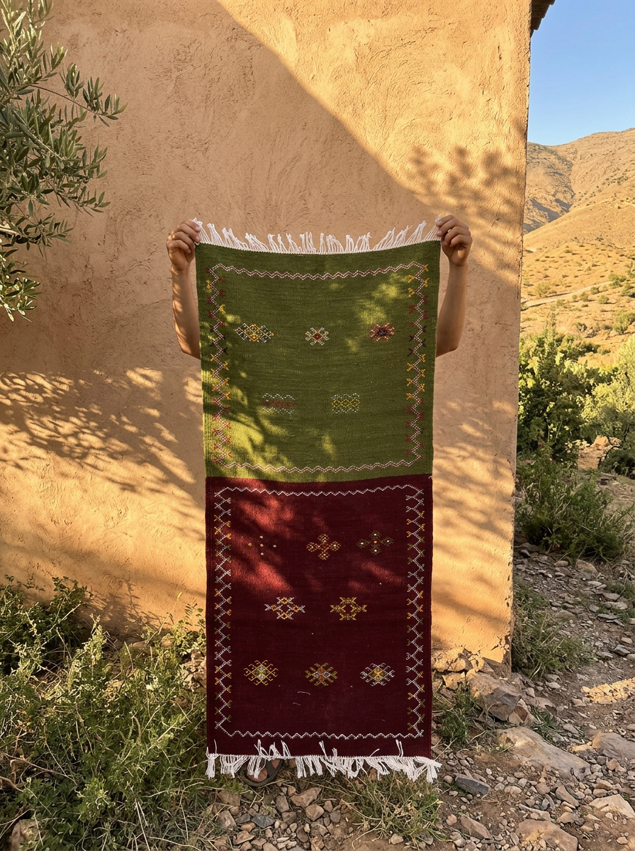 Handwoven Moroccan Accent Rug