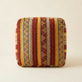 Handmade Moroccan leather pouf