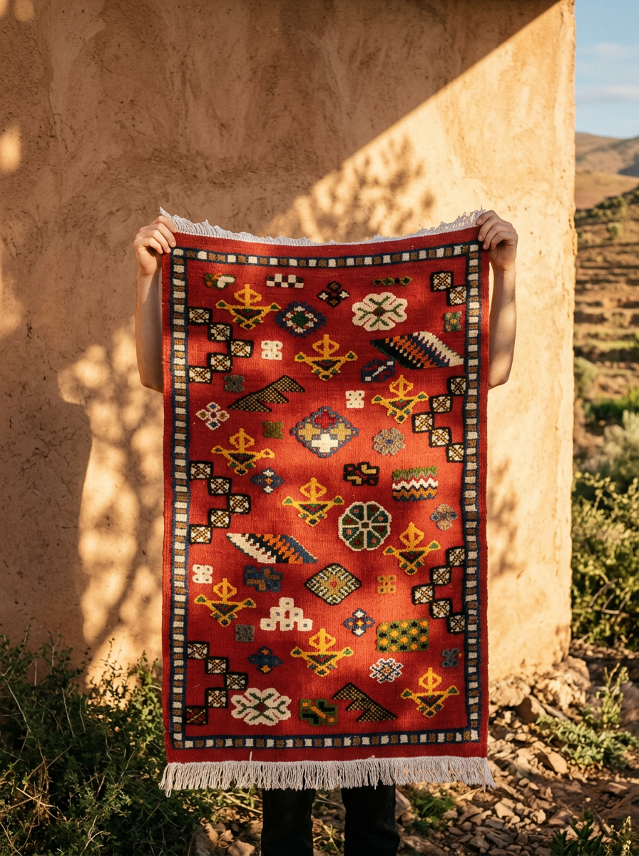 Handwoven Moroccan Accent Rug
